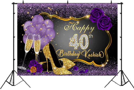 40th Birthday Party Backdrop 