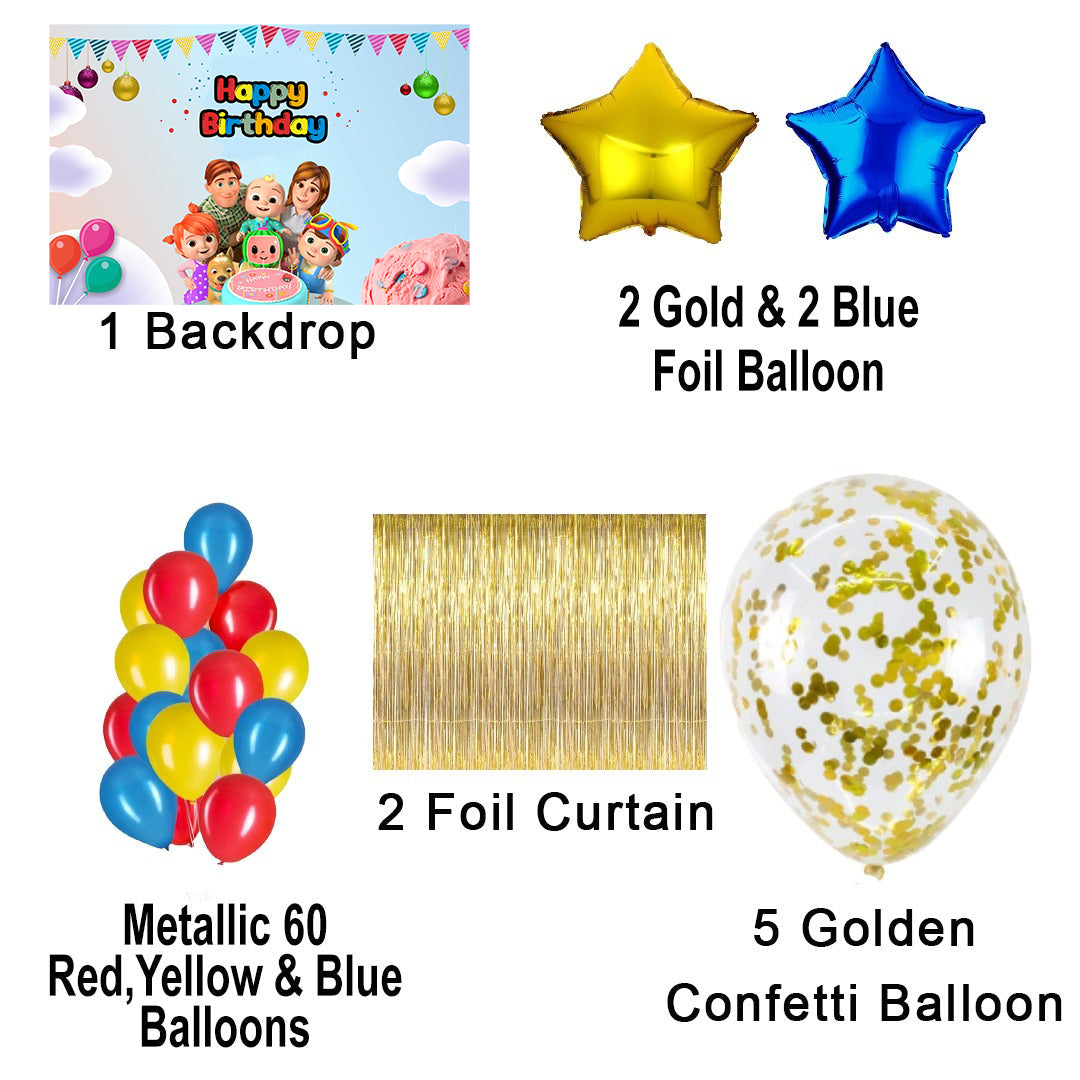 Cocomelon Theme Birthday Party Complete Party Set