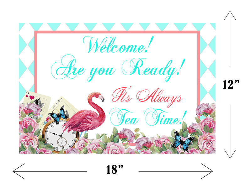 Alice Tea Party Theme Birthday Table Mats for Decoration