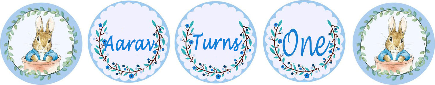 Some Bunny Is One I Am One Banner Birthday Decoration