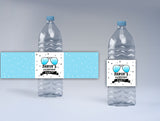 Two Cool Theme Birthday Party Water Bottle Labels  