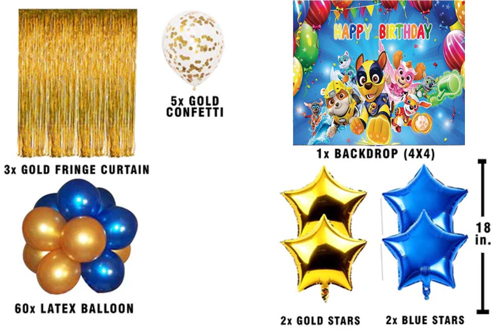 Paw Patrol Theme Birthday Party Decorations Complete Set