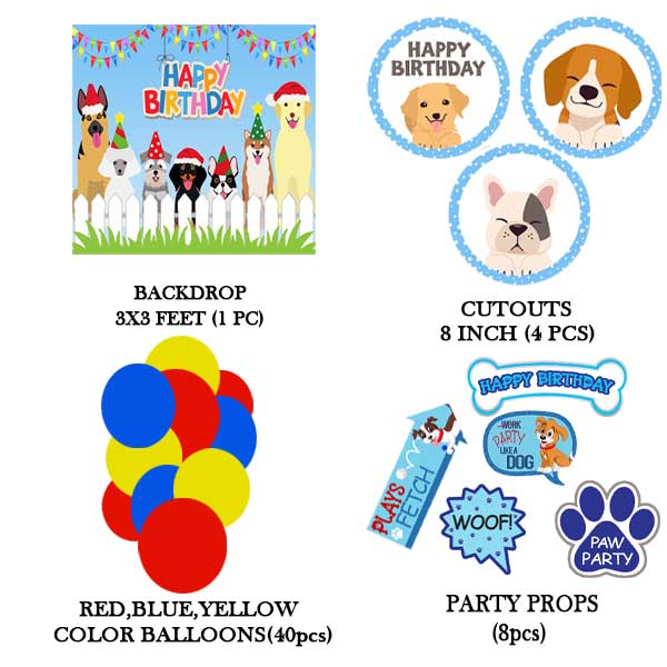 Dog Theme Party Complete Set for Decoration