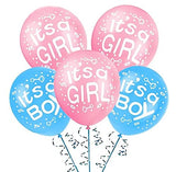 Boy Or Girl We Love You 26 pcs Baby Shower Decoration Combo for Banner and Metallic Blue, Pink Balloons with Led Light (Baby Shower)