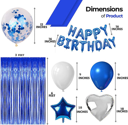 Blue Birthday Decorations for Boys and Men