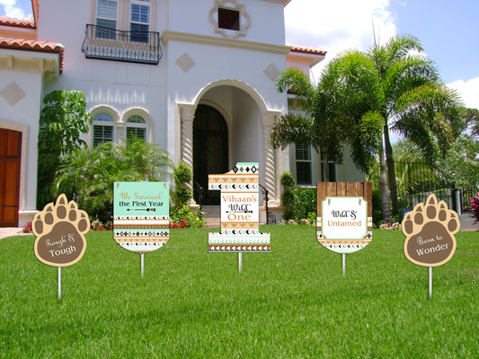 Wild One  Birthday Party Cutouts