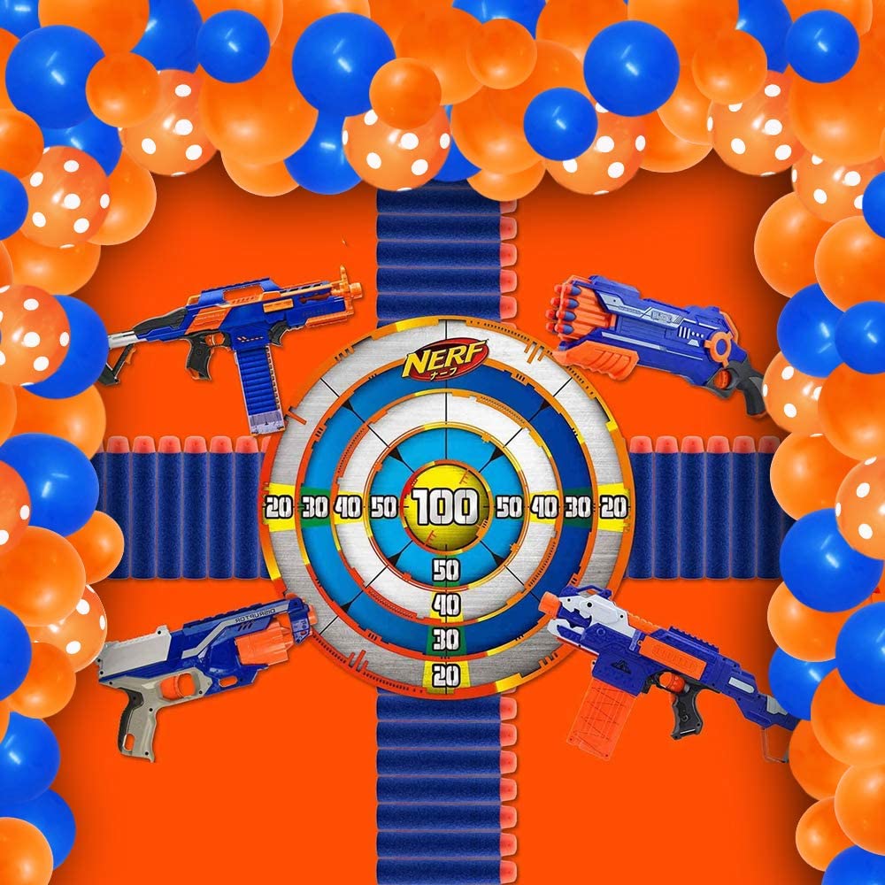 Blue and Orange Balloons Arch Garland Kit