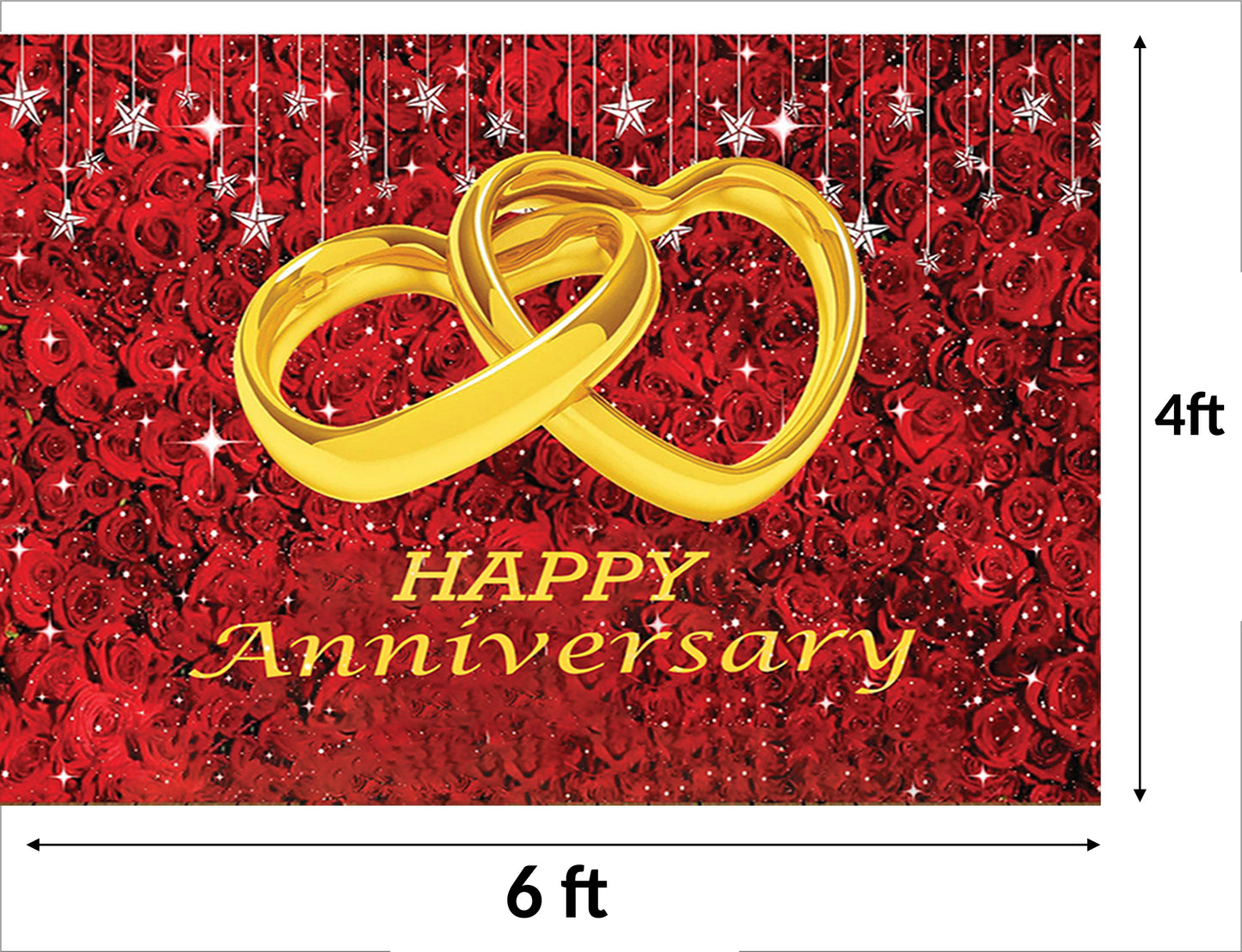 Anniversary Party Backdrop Banners for Couples