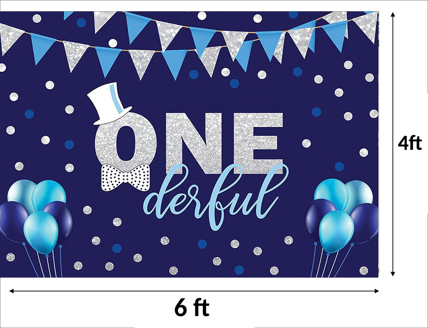 First Birthday Party Backdrop Decoration for Boys