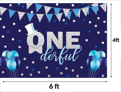 First Birthday Party Backdrop Decoration for Boys