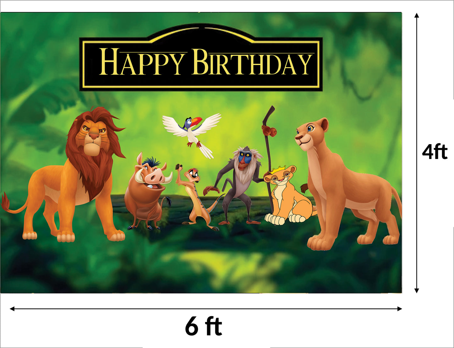 The Lion King Theme Birthday Party Backdrop