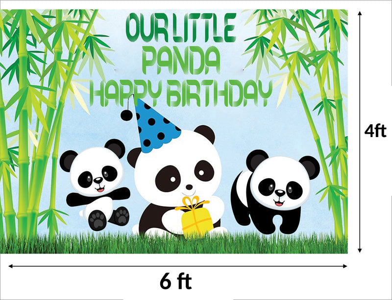 Panda Theme Birthday Party Backdrop