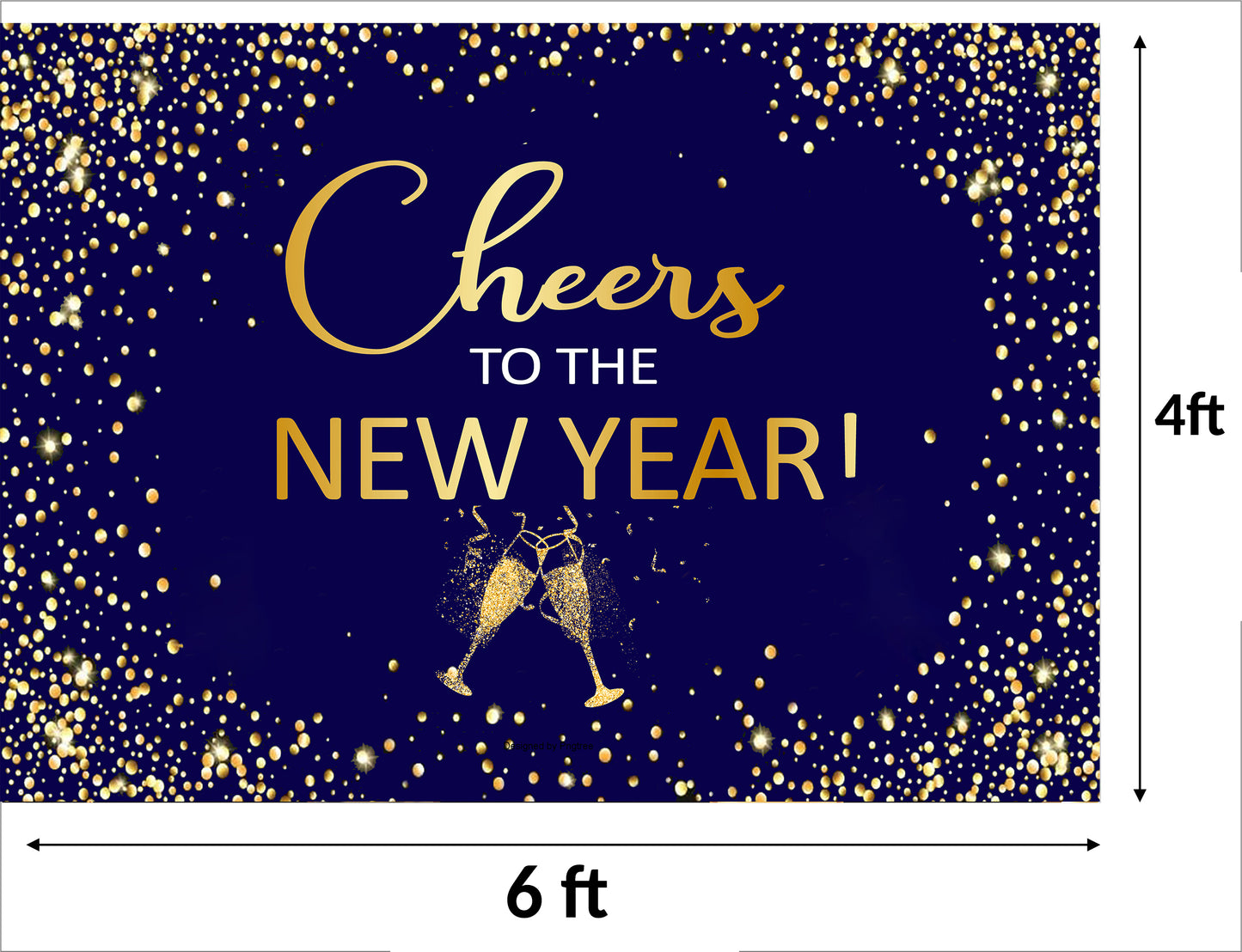 New Year Party Backdrop for Decorations