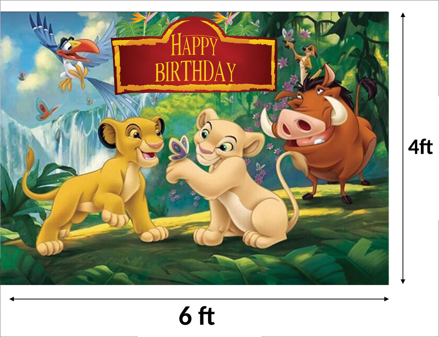 The Lion King Theme Birthday Party Backdrop