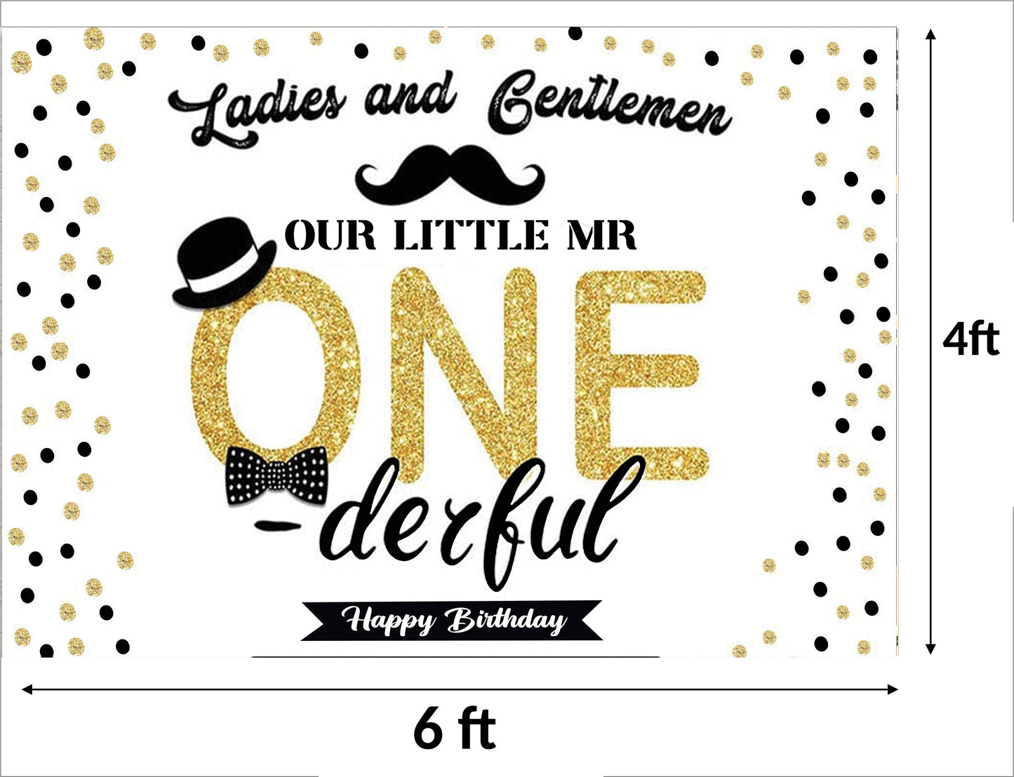 First Birthday Party Backdrop Decoration for Boys