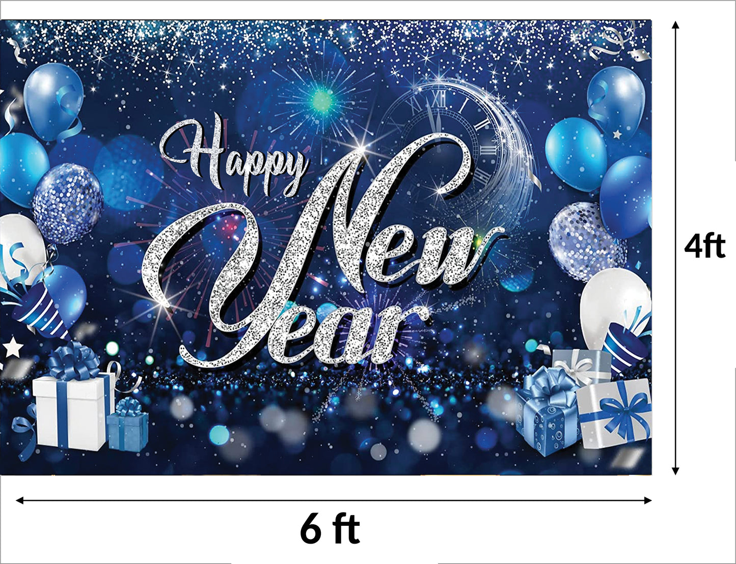 New Year Party Backdrop for Decoration