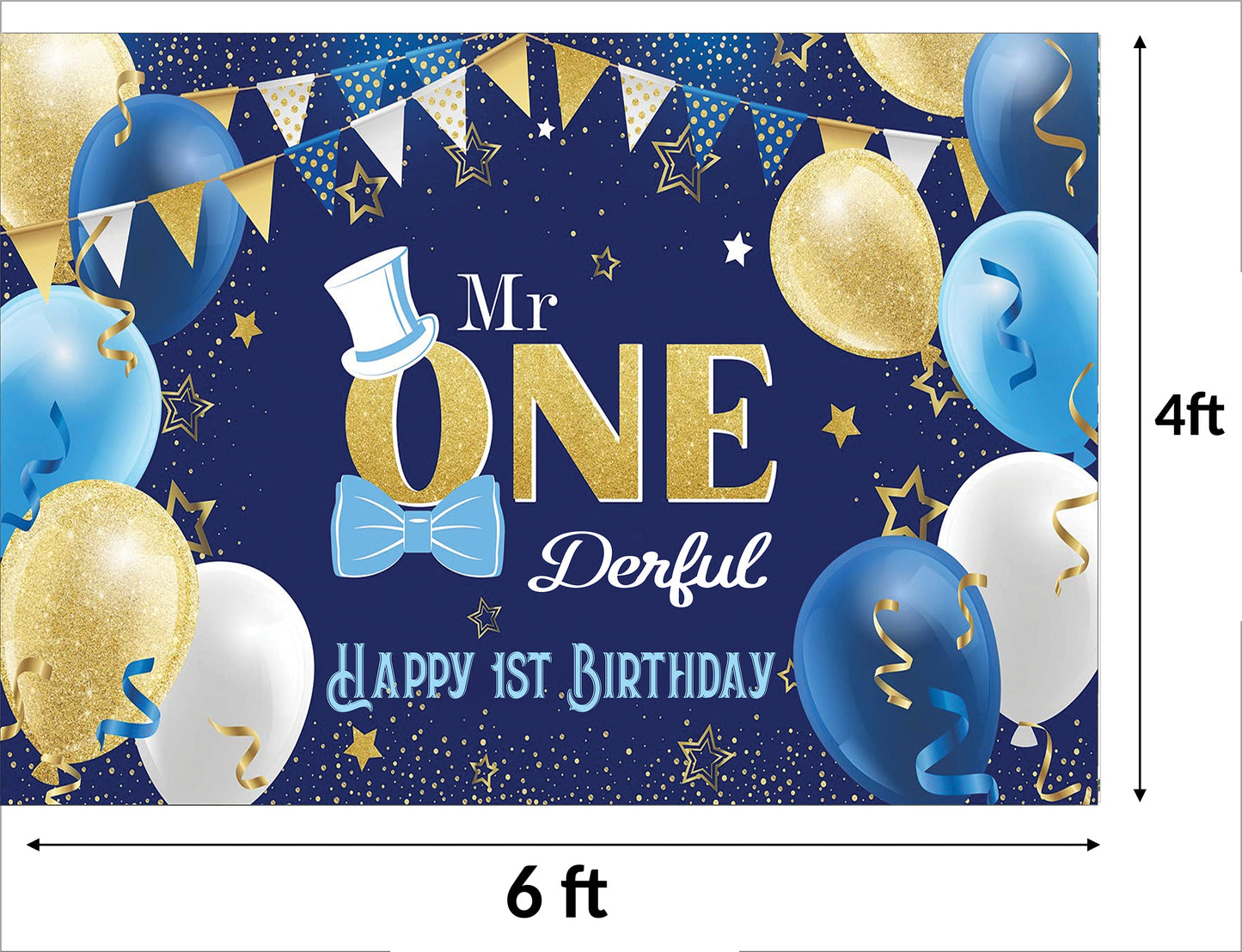 First Birthday Party Backdrop Decoration for Boys