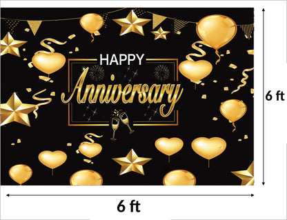 Anniversary Party Backdrop Banners for Couples