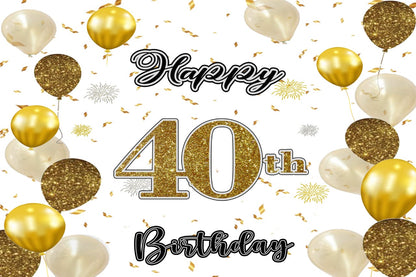 40th Birthday Party Backdrop 
