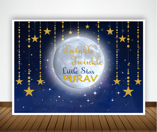 Twinkle Twinkle Little Star Theme Party Backdrop
