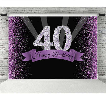 40th Birthday Party Backdrop 