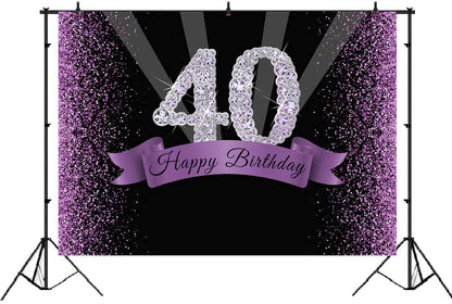 40th Birthday Party Backdrop 