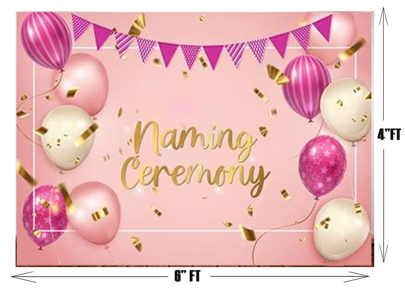 Naming Ceremony Girl Backdrop Banner Decoration