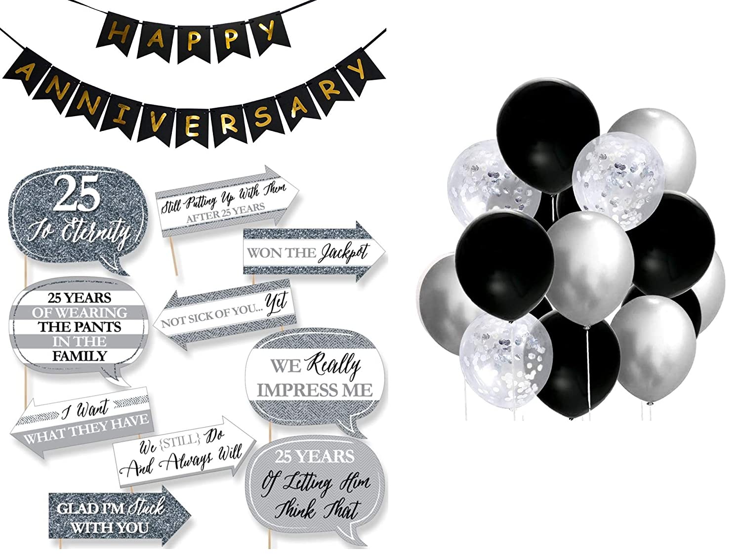 Buy 25th Anniversary Party Decoration | Party Supplies | Thememyparty ...