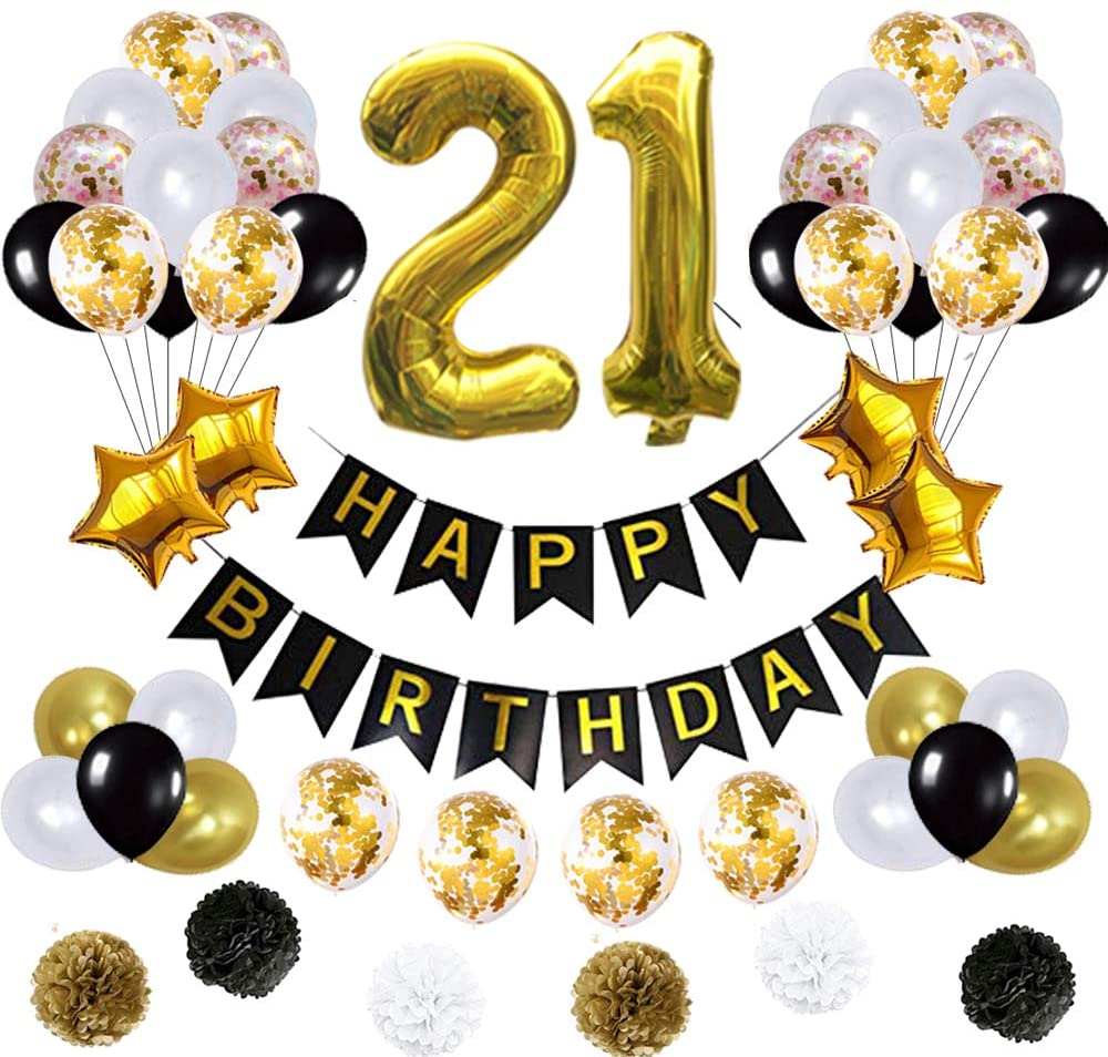 Buy Online 21st Birthday Decoration Kit| Party supplies| Thememyparty ...