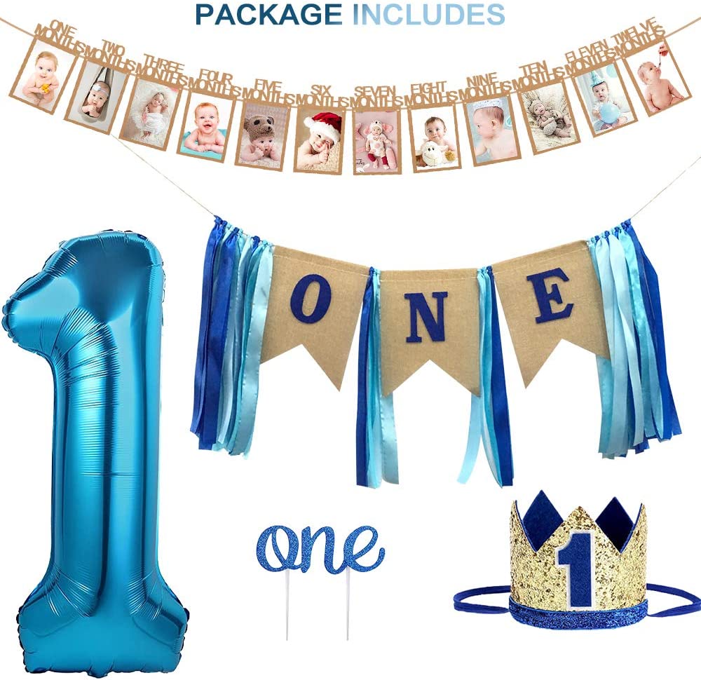 1st Birthday Boy Decorations set