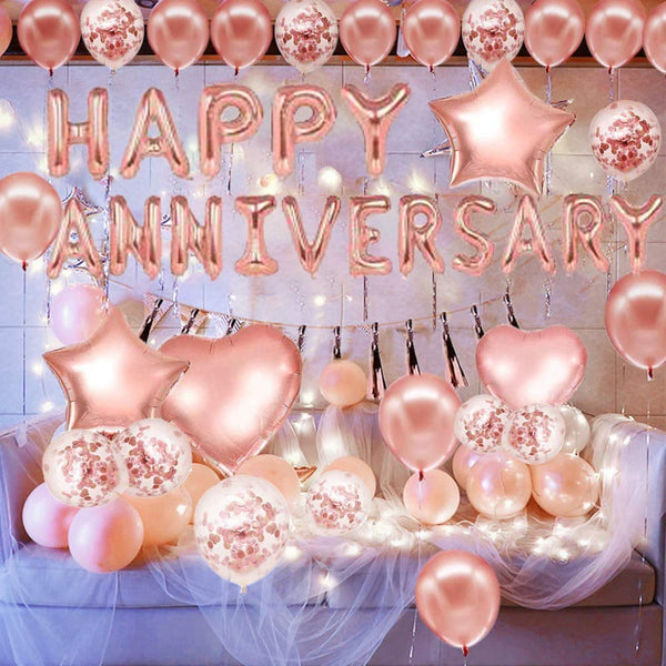 Rose Gold Anniversary Combo Kit For Decorations