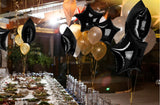 Black Star Shape Foil Mylar Helium Balloon Birthday Party Decoration Foil Balloons