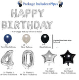 40th Navy Blue Themed Birthday Decoration Kit