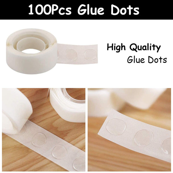 Balloon Glue Dots- For Foil, Latex, Confetti Balloon Adhesive(Pack Of 100)
