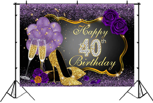 40th Birthday Party Backdrop 