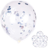 Silver 12-Inch Transparent Balloon 20Pcs Confetti Balloons Inflatable Wedding Supplies Party Wedding Decoration Silver