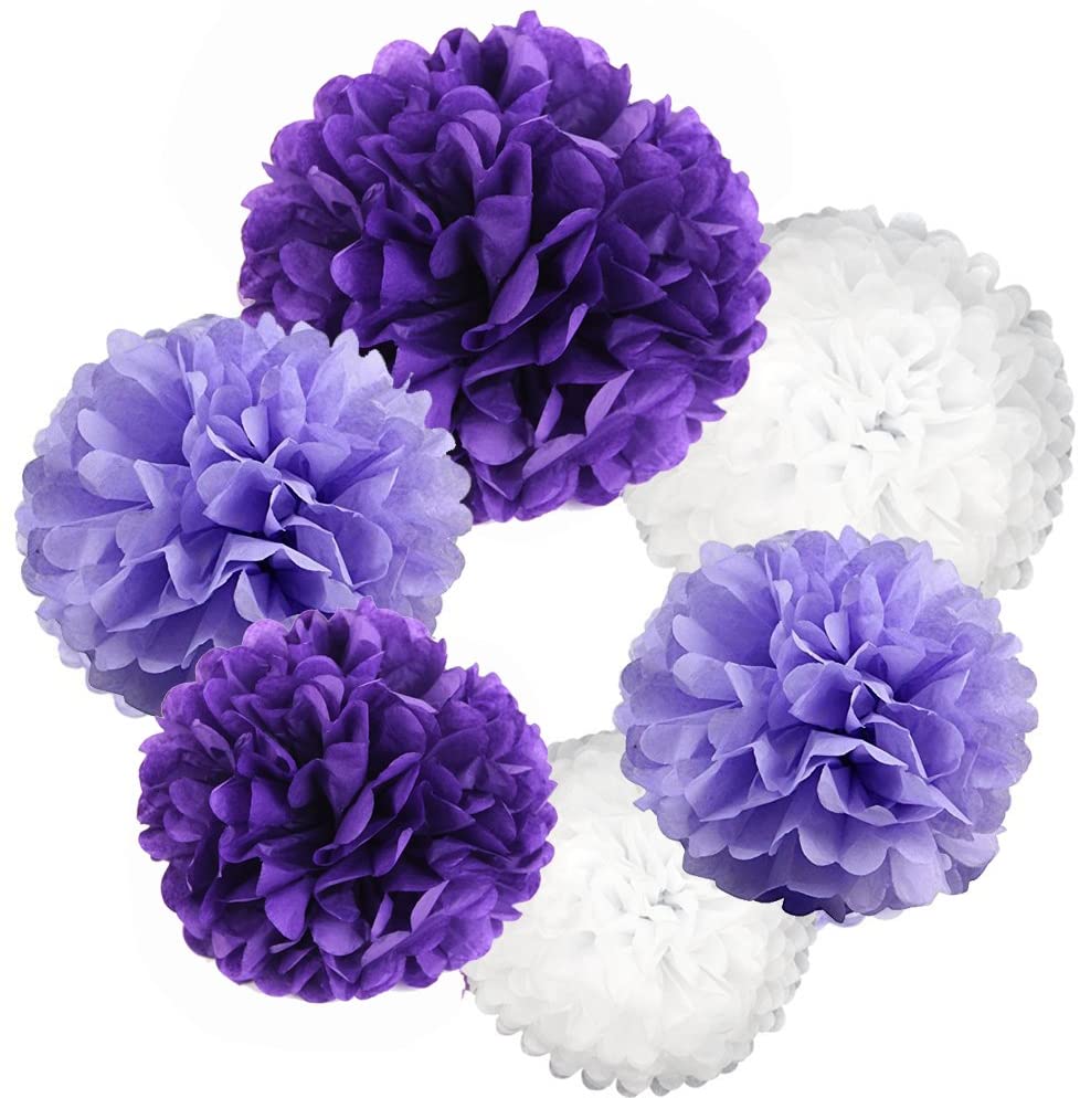 Purple And White-Girl Birthday Parties ,Baby Arrival Girl , First Birthday Girl