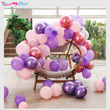 Purple Pink and Rose Gold Confetti Balloon Garland Kit Birthday Decorations