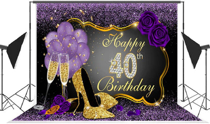 40th Birthday Party Backdrop 