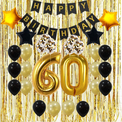 60th Birthday Decorations Gold