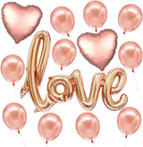 Rose Gold Love Foil Balloon And Latex Balloons Decorations Supplies