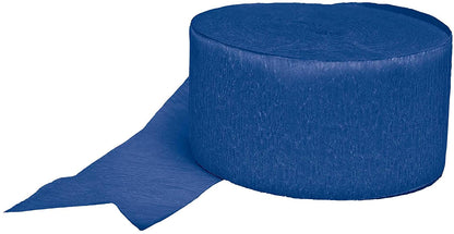 White , Light Blue And Dark Blue Crepe Paper Streamer
