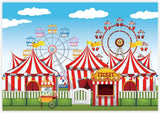 Carnival Theme Birthday Party Backdrop for Decoration