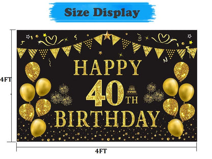 40th Birthday Party Backdrop 