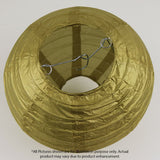 Golden Paper Lanterns -12"Inch Great For Birthday Parties, Weddings Or Baby Shower Etc