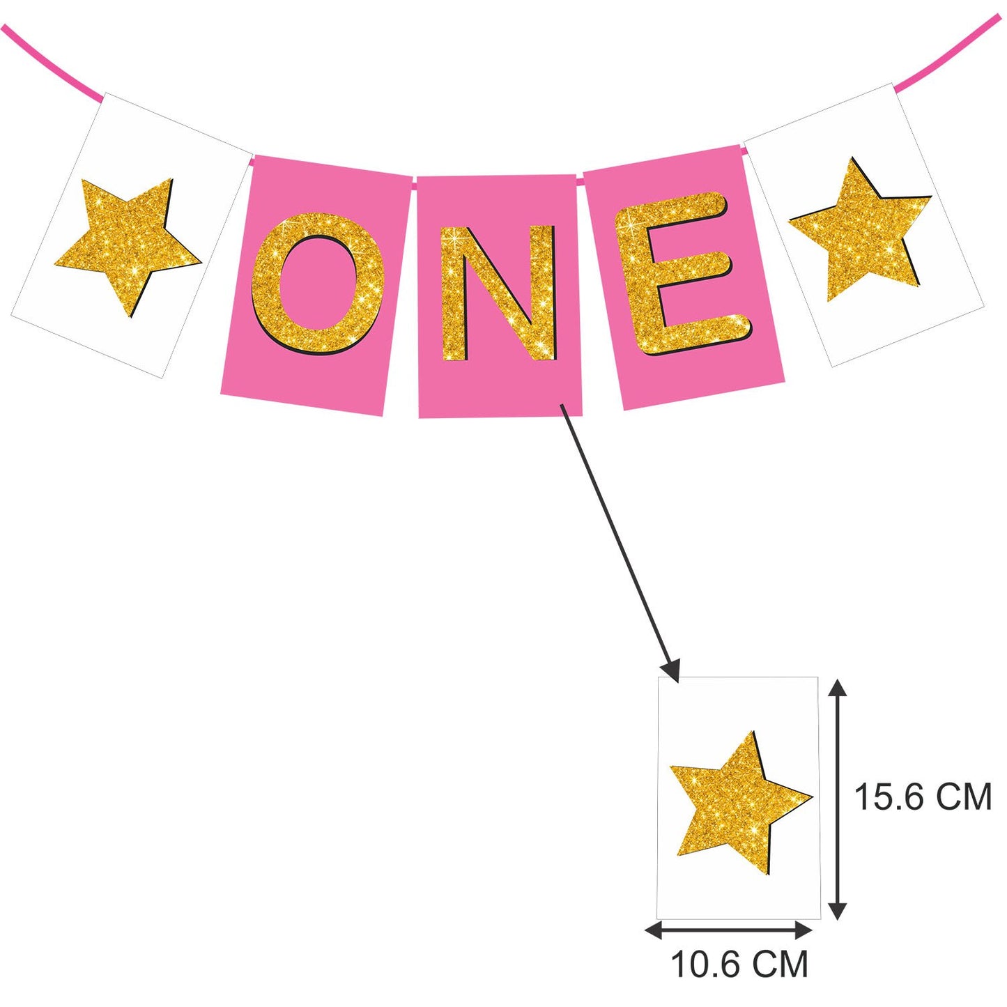 One First Birthday Girl Banner , Bunting & Garland Photo Booth Props Decoration
