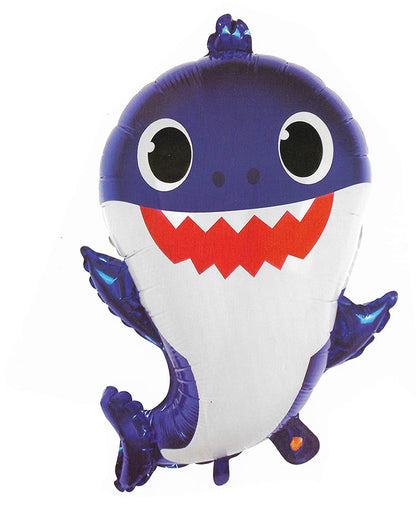 Blue Shark Shaped Balloons Foil Helium Balloons For Shark Party-set of 1