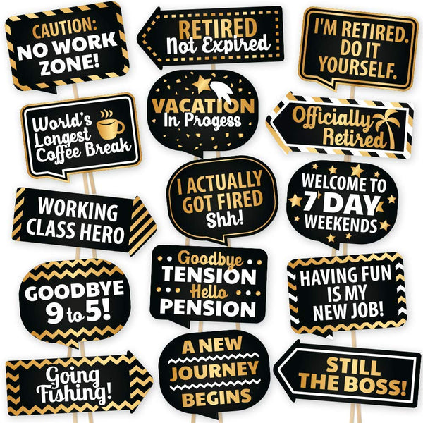 Retirement Party Photo Booth Props Kit