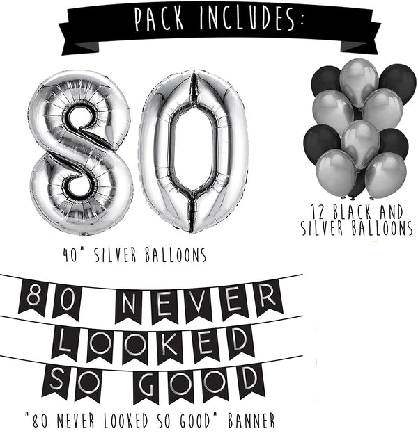 80th Never Looked So Good Birthday Party Pack
