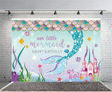 Mermaid Theme Birthday Party Backdrop